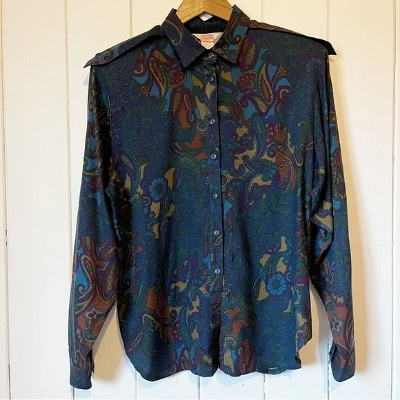 Mister Leonard Vintage Paisley Skirt and Top Set. Size 12. - Picture 2 of 12